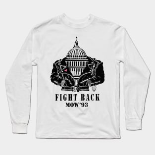 Fight Back Gay LGBT Vintage Retro 90s Biker Long Sleeve T-Shirt